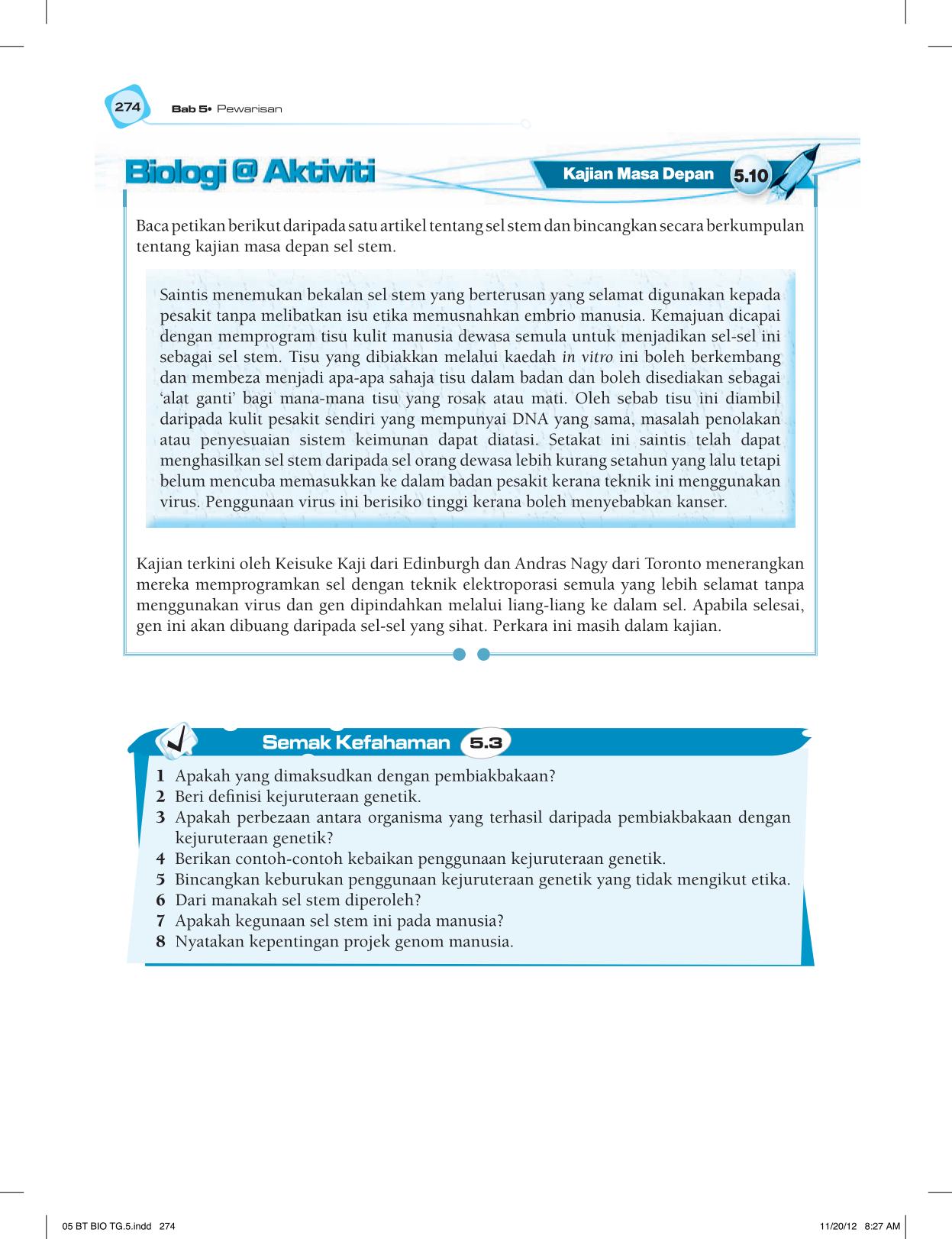 T5 : Biology TB BM Page286