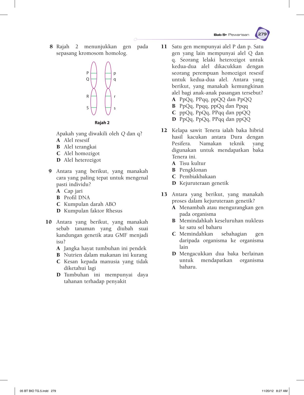 T5 : Biology TB BM Page291