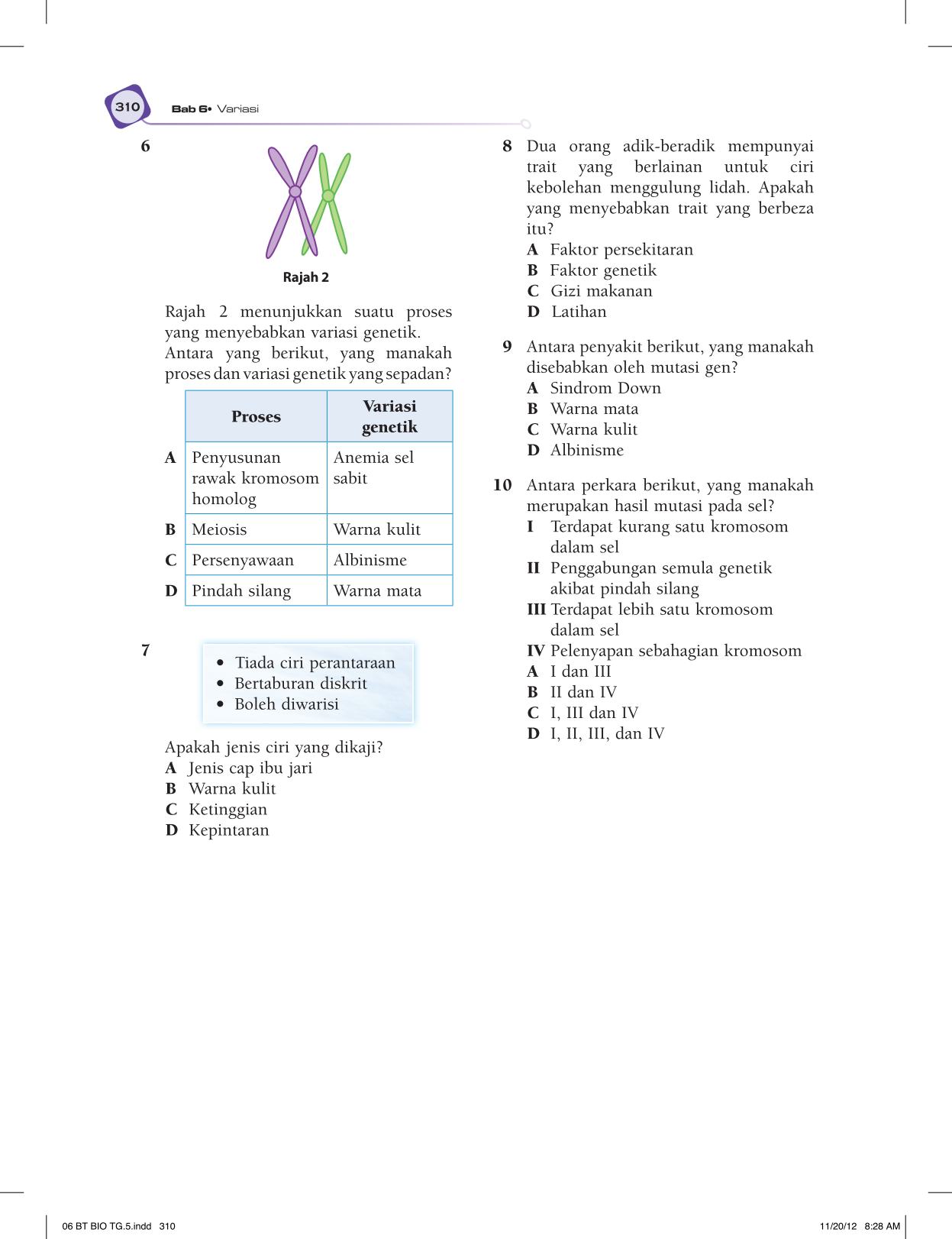 T5 : Biology TB BM Page322